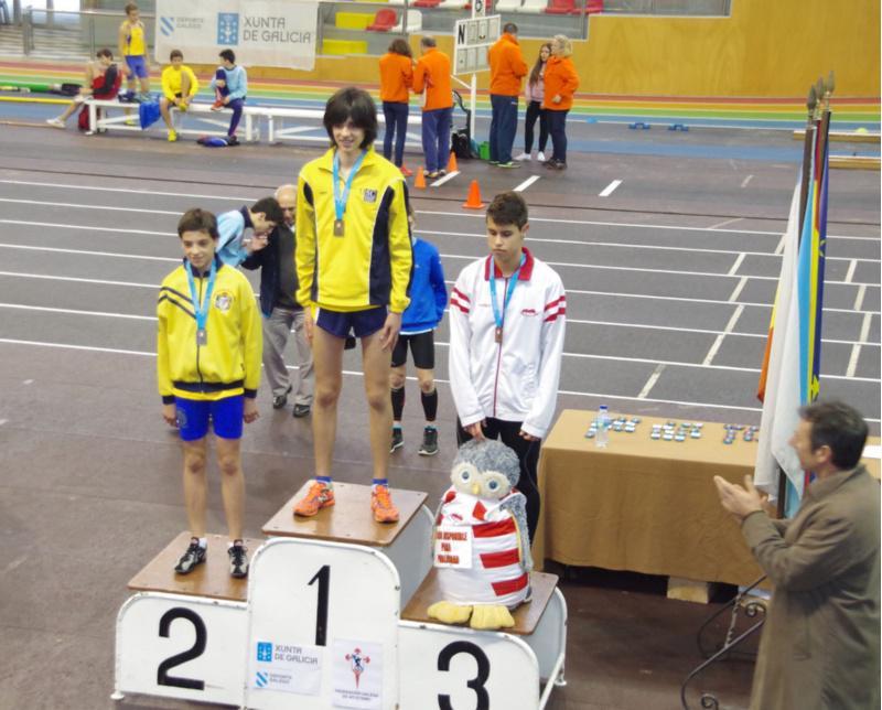 O Club USC logra tres medallas no Campionato Galego Cadete de pista cuberta