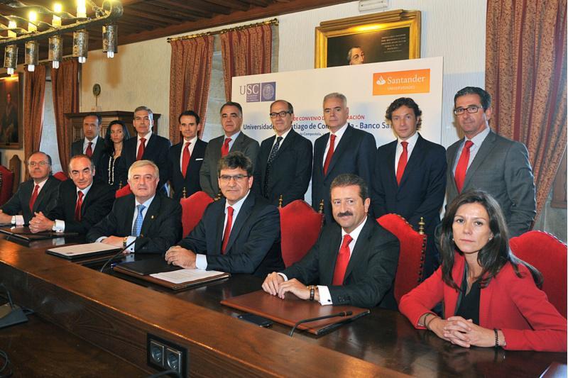 A USC e Banco Santander renovan a súa colaboración institucional