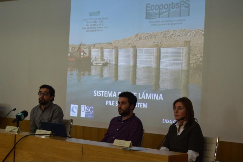 A USC optimiza un sistema de contención para a construción de peiraos e illas artificiais deseñado pola empresa Enxa Galicia