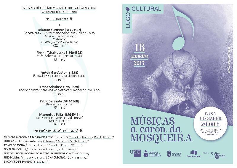 Músicas a carón da Mosqueira iniciará o luns a programación de Lugo Cultural para 2017