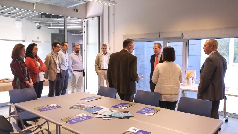 A directora da GAIN e o do IGAPE coñeceron o traballo da USC en materia de emprendemento e transferencia de coñecemento
