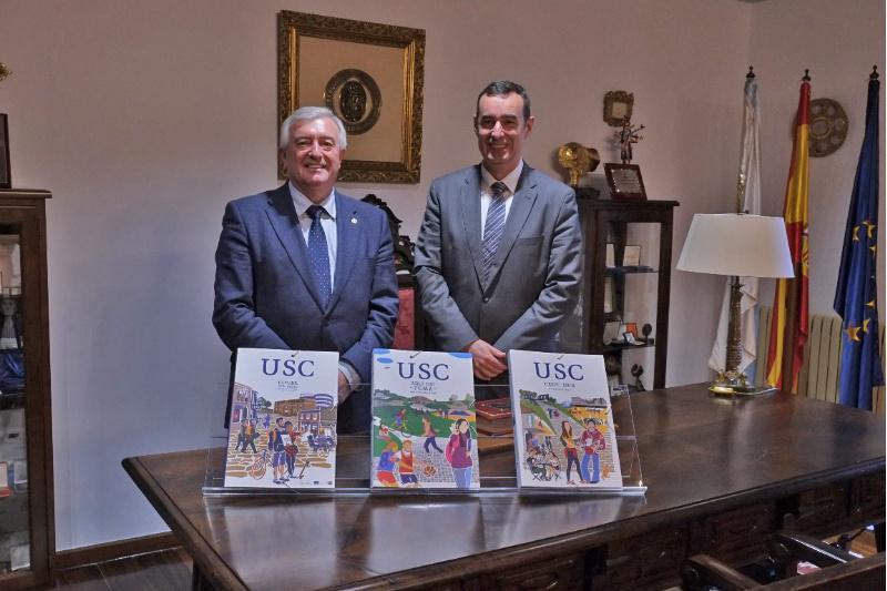 USC e CaixaBank reúnense para analizar novas vías de colaboración