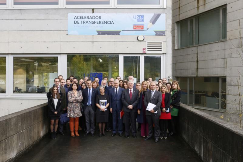 USC e Banco Santander recoñecen o labor dos proxectos finalistas do Acelerador de Transferencia
