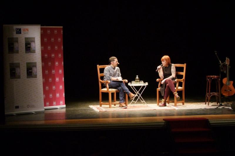 Cheo no Teatro Principal para conversar con Sés sobre o cambio climático, unha iniciativa do grupo SEPA Interea