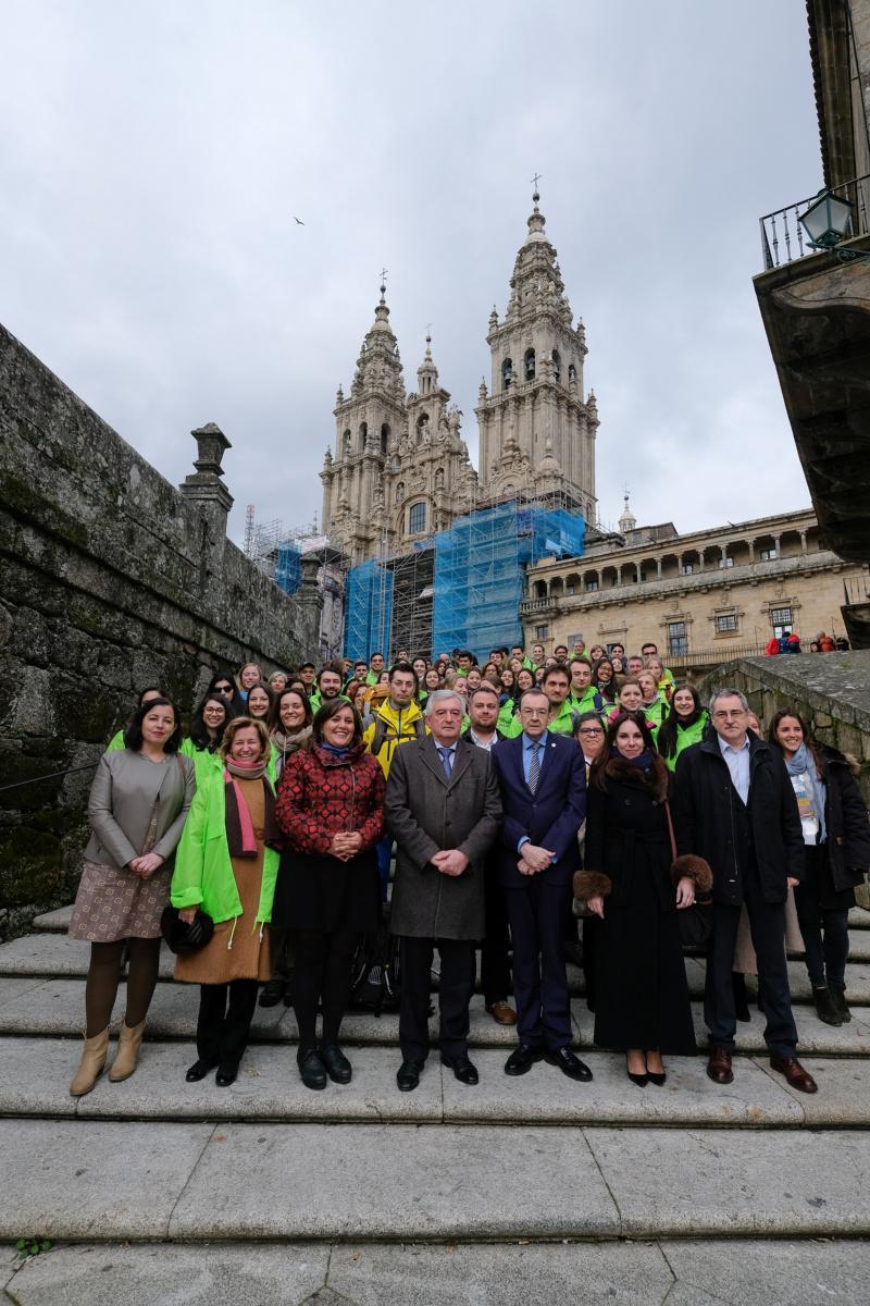 Máis de 100 estudantes internacionais participan no proxecto universitario ‘O valor dos dereitos humanos no Camiño de Santiago’