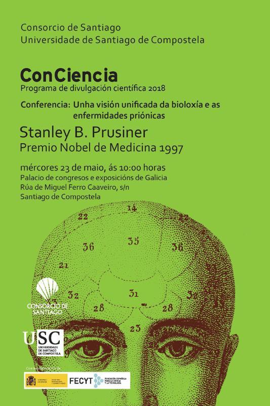 Conferencia de Stanley Prusiner, Premio Nobel polo descubrimento dos prións, convidado polo programa ConCiencia