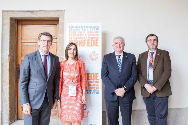 A Conferencia Española de Decanas e Decanos de Economía e Empresa (CONFEDE) reúnese estes días na USC