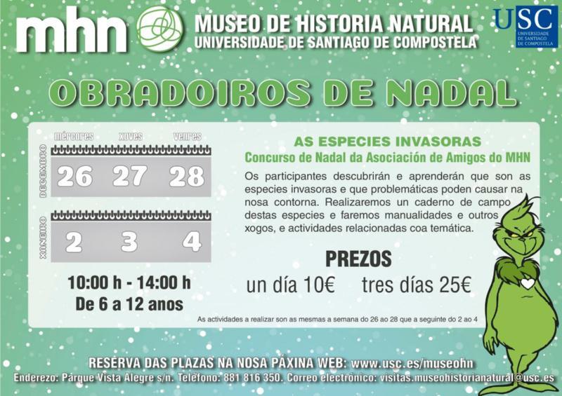 IV Concurso de Nadal e obradoiros no Museo de Historia Natural da USC 