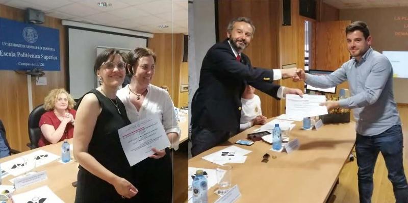 A EPSE e o Coleixo de Enxeñeiros Agrónomos distinguen a Sergio García e Marta Rodríguez cos Premios Fin de Carreira San Cidre 
