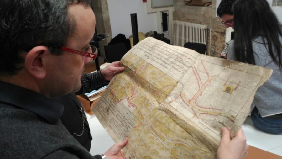 Investigadores del Campus Terra de la USC encuentran planos inéditos de la ciudad de Mondoñedo tras las inundaciones registradas en 1760