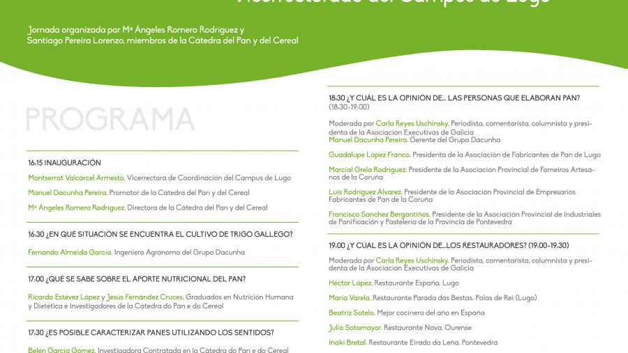 La Casa do Saber del Campus Terra de la USC acoge el miércoles 4 de julio a las 16.15h una jornada sobre maridaje de pan