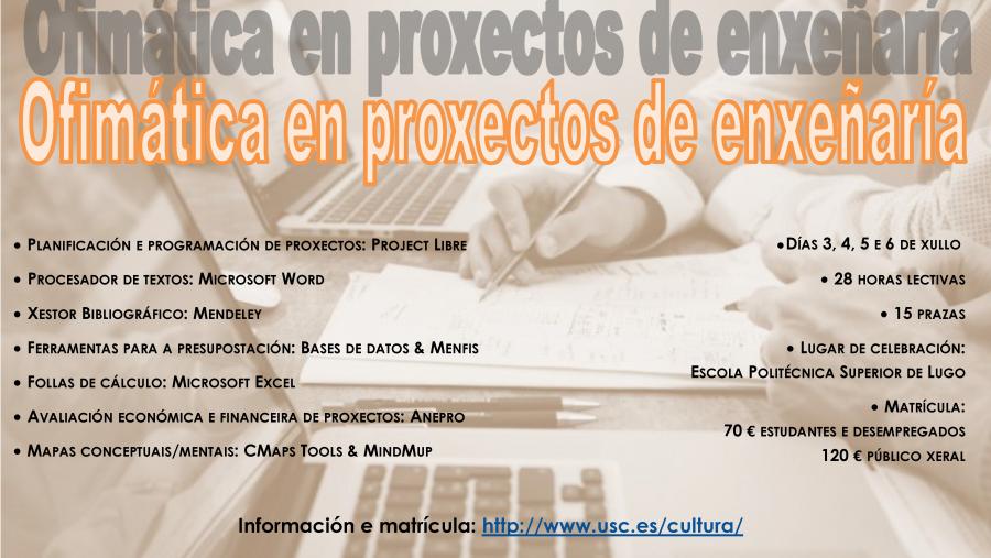 Un curso de verano tratará sobre ofimática en proyectos de ingeniería