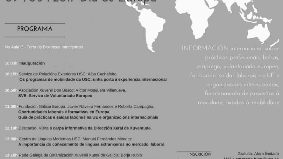 El Campus Terra de la USC celebra el día de Europa con la jornada sobre empleo y movilidad ‘Móvete polo mundo’