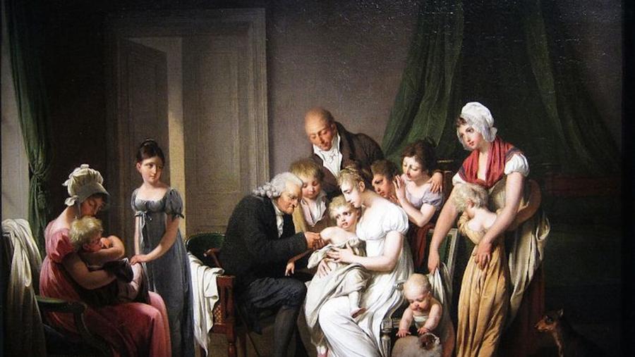 'Vacinación contra a variola', de L. L. Boilly