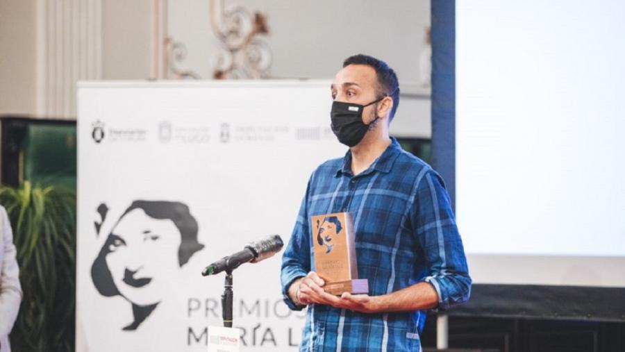 José Manuel López durante o acto de entrega do premio