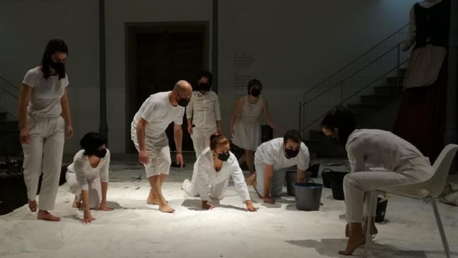 Actores da compañía de teatro da USC-Lugo