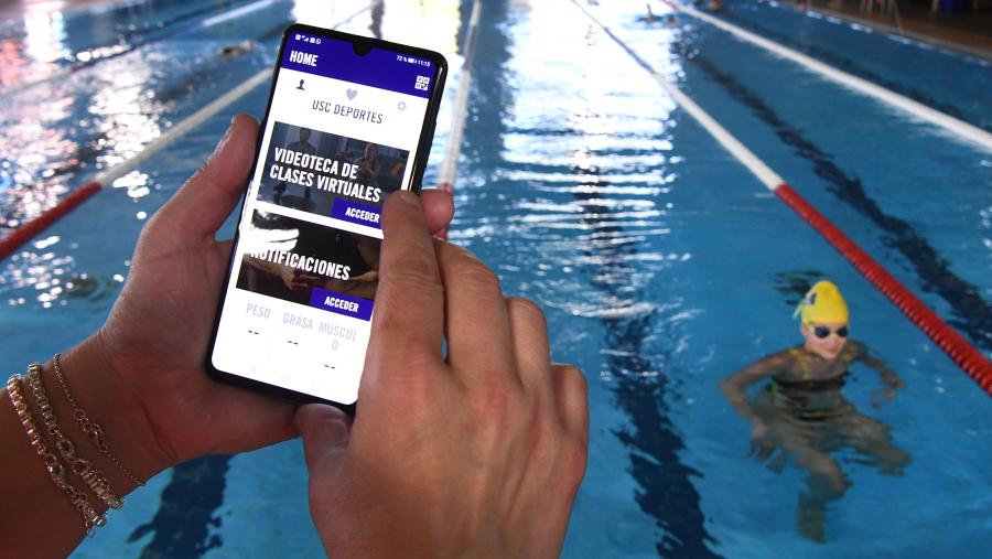 A USC dá acceso definitivamente á súa aplicación móbil para a actividade deportiva logo dunha fase inicial de probas. FOTO: Santi Alvite
