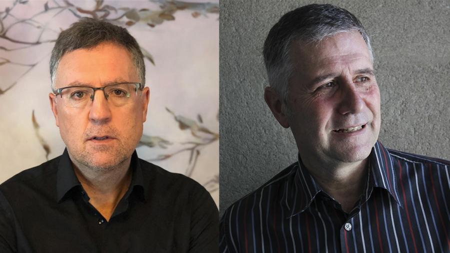 José Luis Mascareñas (esquerda) e Lourenzo Fernández Prieto (dereita) son os novos académicos de número