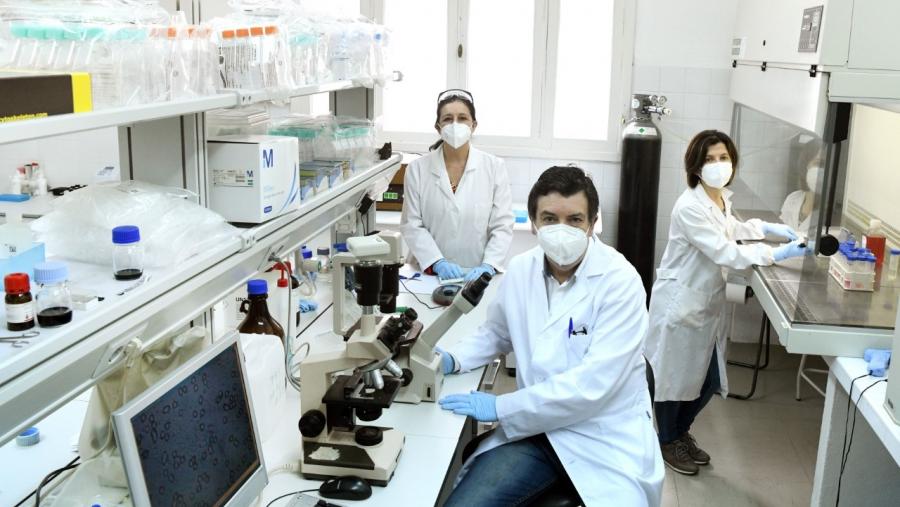 Manuel Freire-Garabal, con investigadoras do do grupo SNL-Lennart Levi da Facultade de Medicina e Odontoloxía da USC