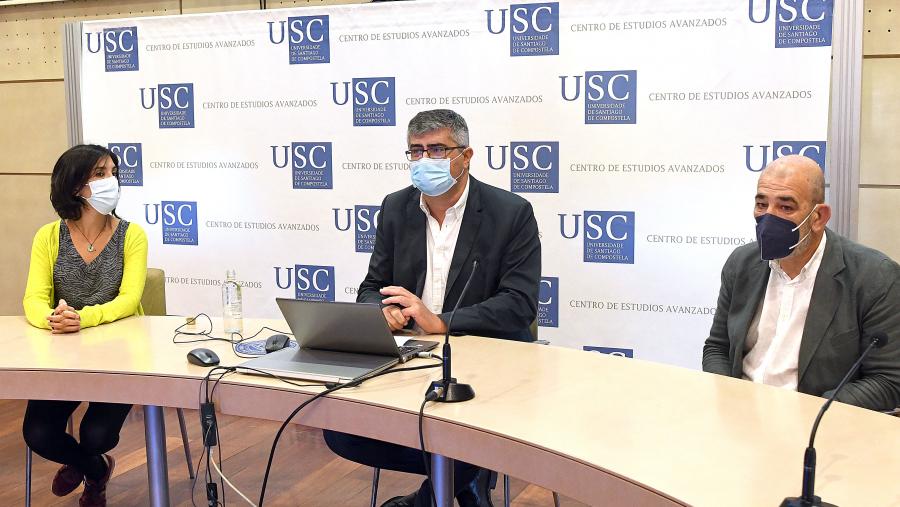 De esquerda a dereita Estefanía Muñoz, Vicente Pérez e Fernando Sedano. Foto: Santi Alvite