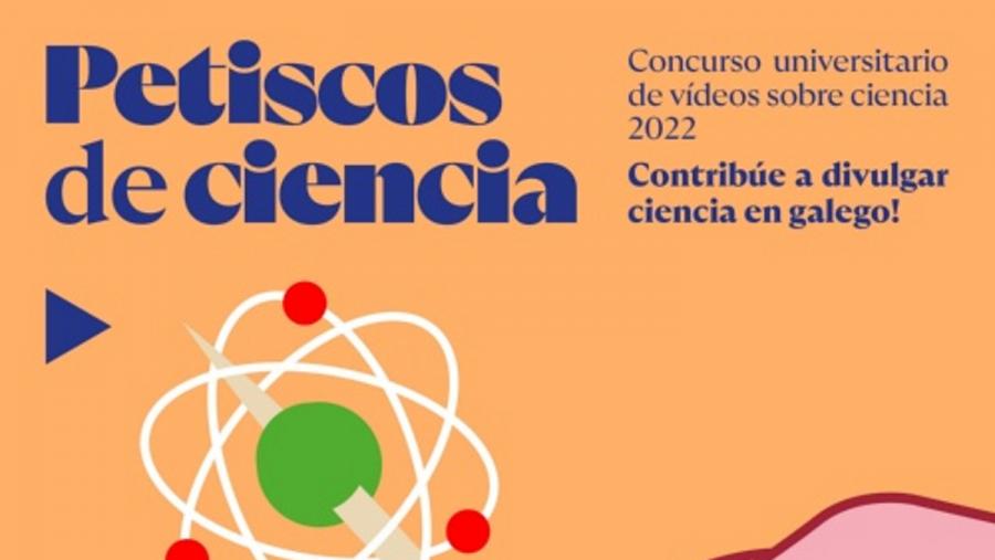 Cartaz do concurso de vídeos en galego 'Petiscos de ciencia'