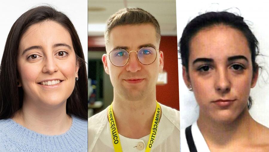 De esquerda a dereita, María Vivero, Rubén Varela e Iria Carro