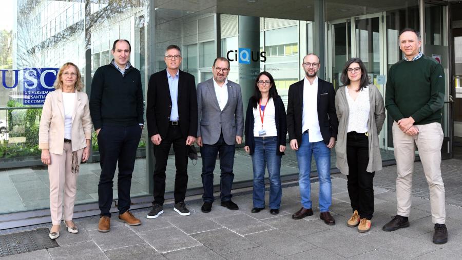 De esquerda a dereita, María Jesús Tallón Nieto,  Martín Fañanás Mastral,  José Luis Mascareñas, Antonio López, María del Carmen Giménez López, Javier Montenegro, Beatriz Pelaz e Diego Peña Gil. FOTO: Santi Alvite