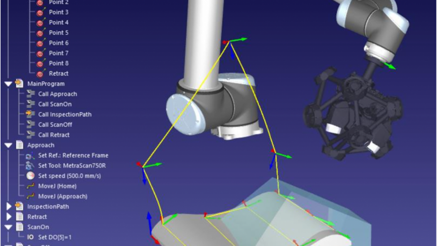 Imaxe do software de simulación RoboDK