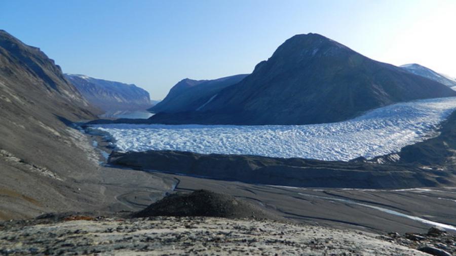 Imaxe dunha zona de glaciar no Ártico