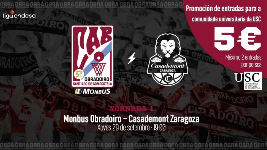 Promoción especial do Monbus Obradoiro para a comunidade da USC.