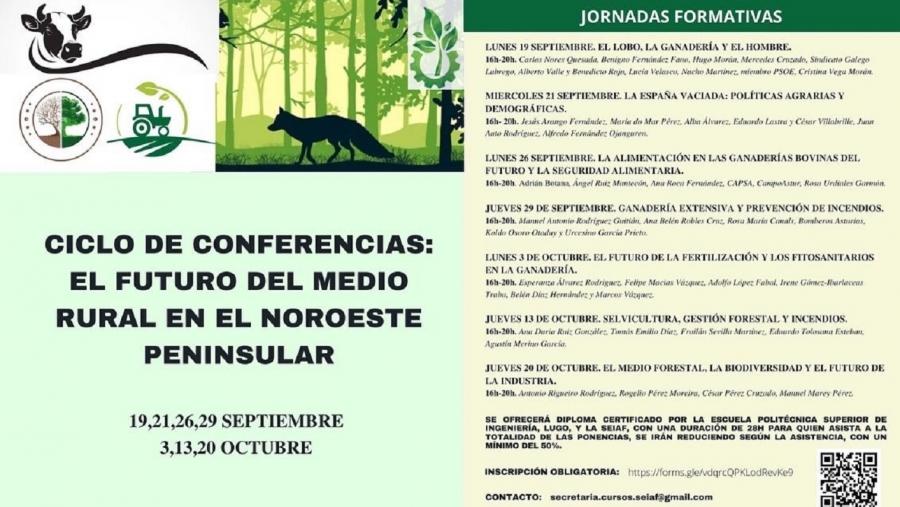 Cartaz das xornadas sobre o medio rural no noroeste peninsular