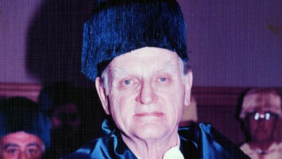 John Bannister Goodenough, no acto de investidura como doutor honoris causa da USC. Foto: Santi Alvite