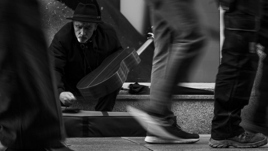 Sara López gañou o Maratón Fotográfico do Campus coa imaxe 'Entre acordes'