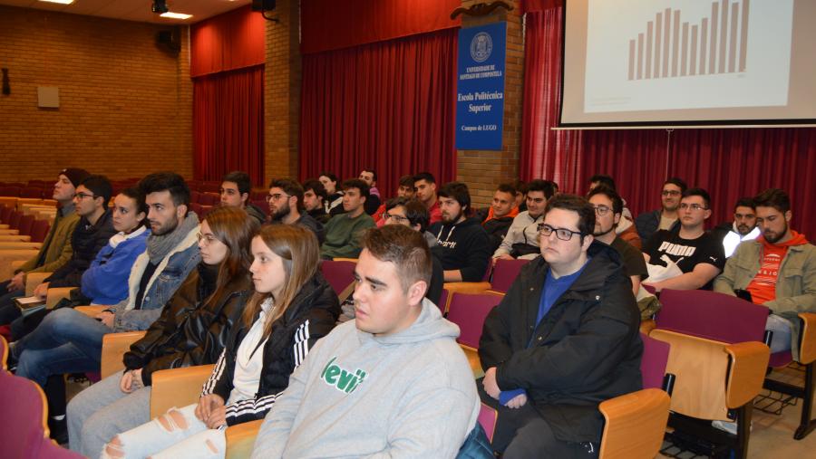 Alumnado do grao en Enxeñaría Agrícola e Agroalimentaria no Campus Terra da USC