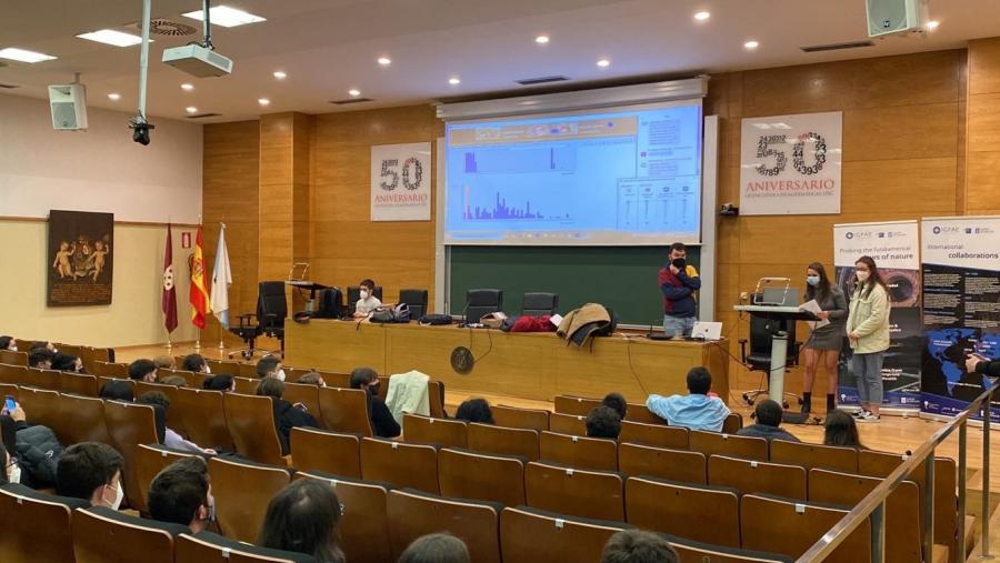 Imaxe de arquivo videoconferencia con equipos científicos do CERN