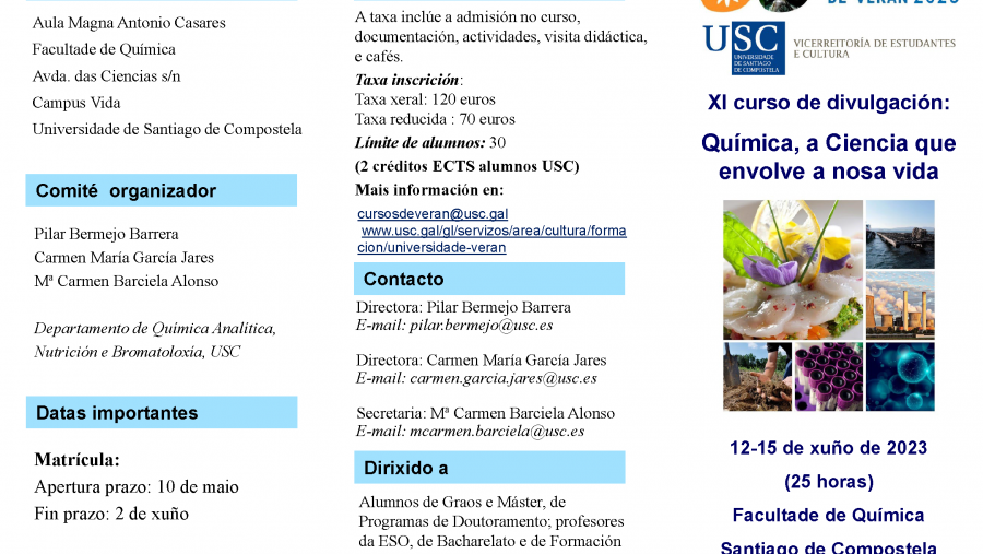 XI curso de divulgación: Química, a Ciencia que envolve a nosa vida