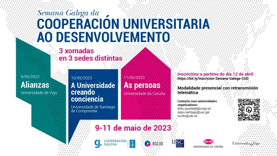 Cartel da Semana Galega de Cooperación Universitaria ao Desenvolvemento