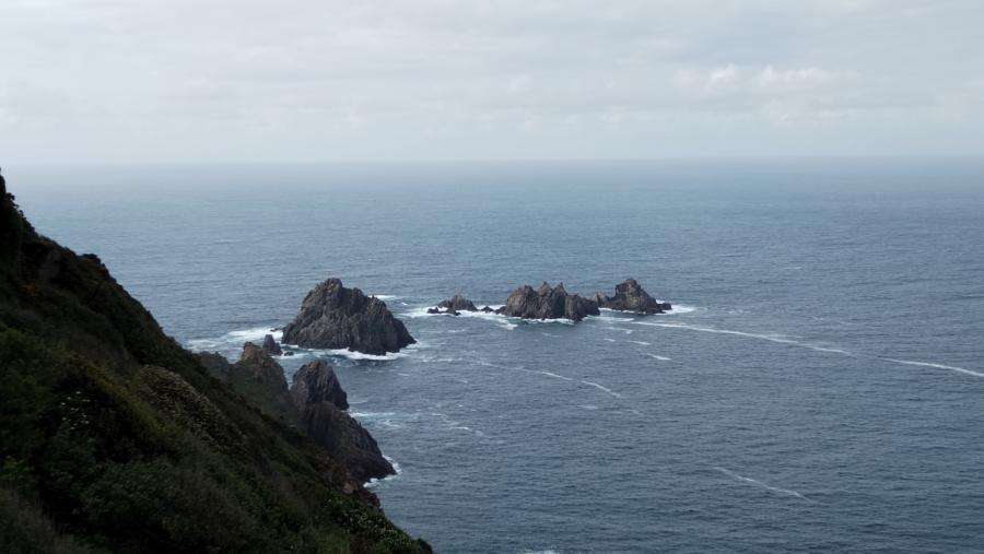 Vistas de solos rocosos do Xeoparque Cabo Ortegal
