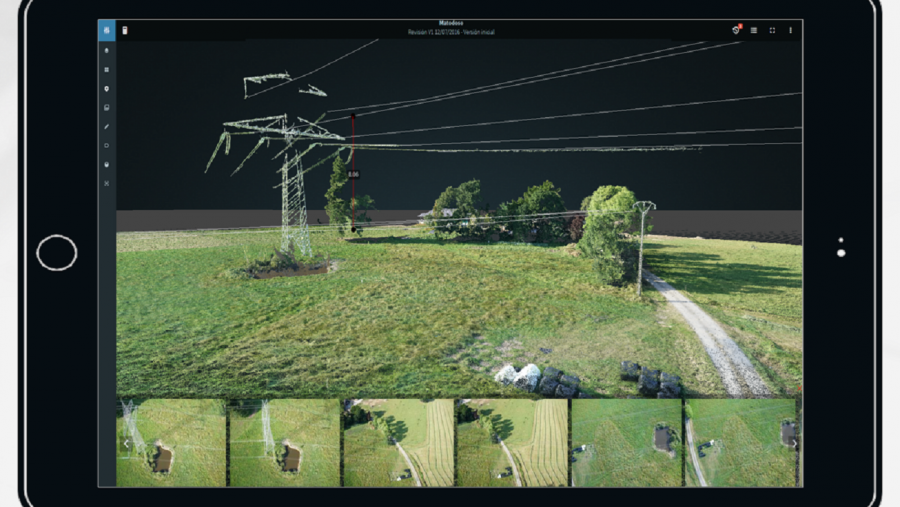 Imaxes de infraestruturas eléctricas e vexetación, accesibles a través de SisFor