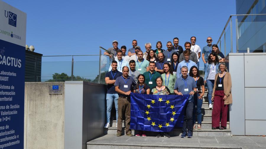Participantes na primeria reunión da Rede Galega de Innovación Agroforestal, no edificio Cactus de Lugo