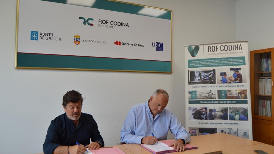 Javier Ferreira e Rubén Lòpez, na sinatura do convenio