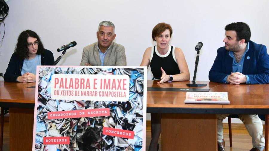 De esquerda a dereita, Francisco Morales, Valentín García, Pilar Murias e Daniel Chapela. FOTO: Santi Alvite