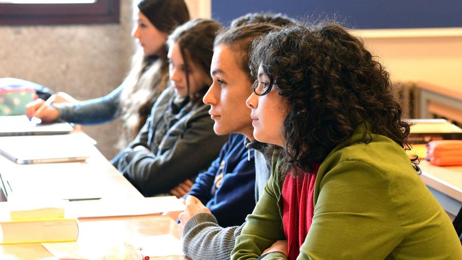 Imaxe de arquivo dunha clase na USC. FOTO: Santi Alvite