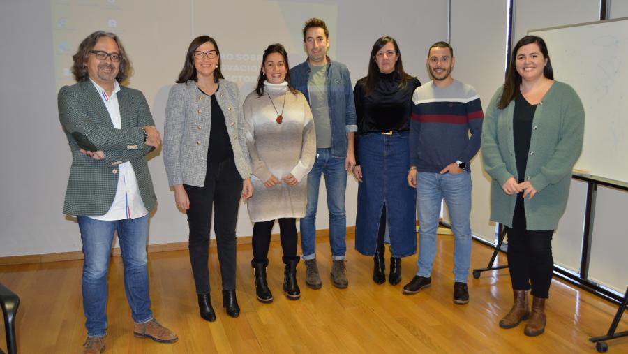 Organizadores e relatores do I Foro sobre Innovación Produtiva no Sector Forestal, na EPS de Enxeñaría