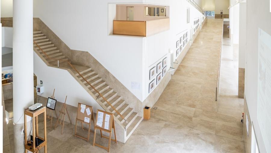 Detalle do interior da Facultade de Ciencias da Comunicación