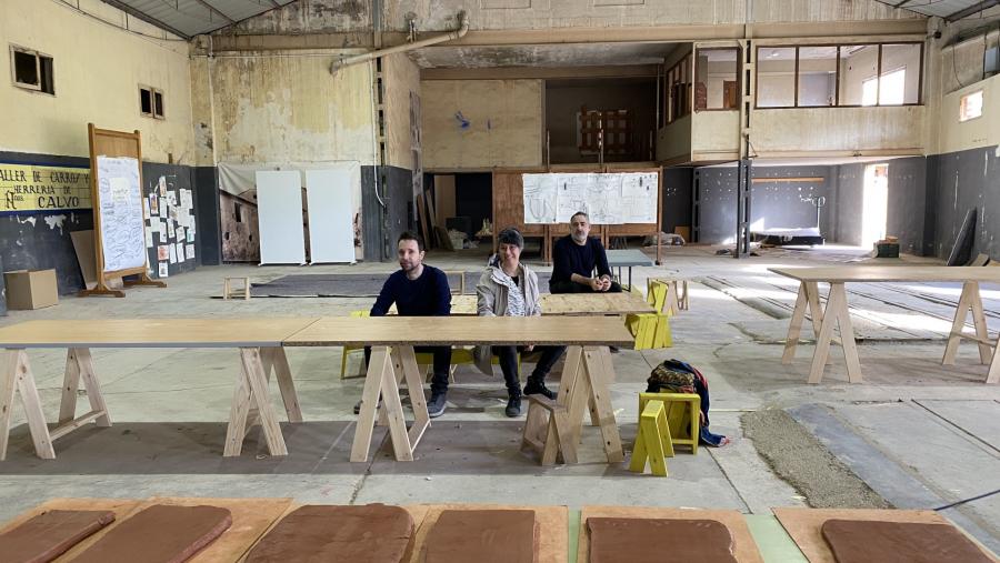 De esquerda a dereita, Vicente Blanco, Estella Freire e Salvador Cidrás