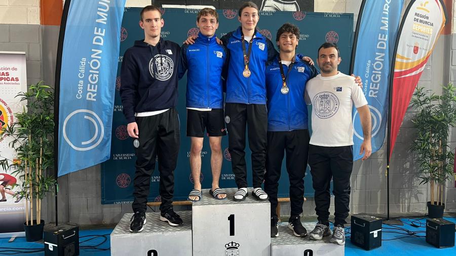 O equipo da USC que participou no Campionato de España Universitario de Loita