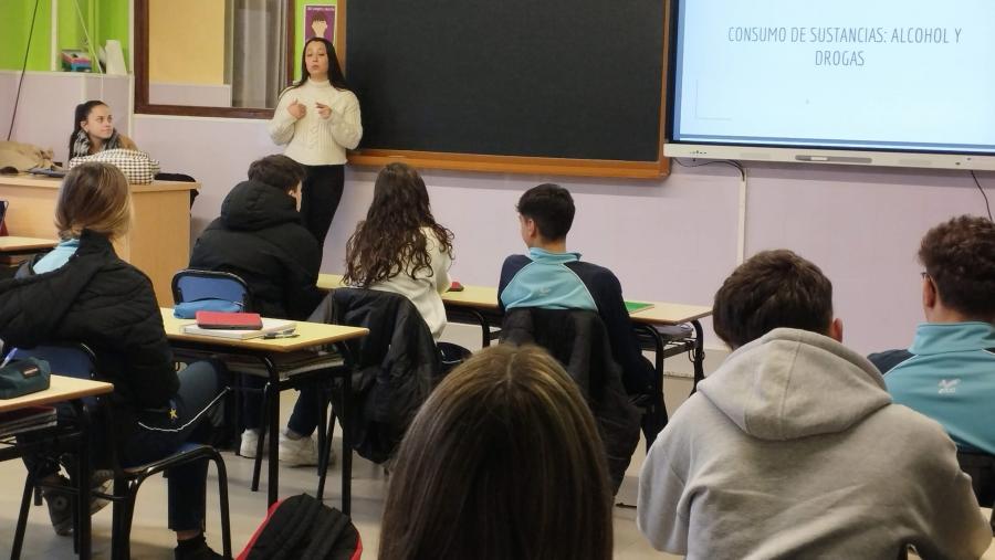 Momento dunha das intervencións no CPR La Salle