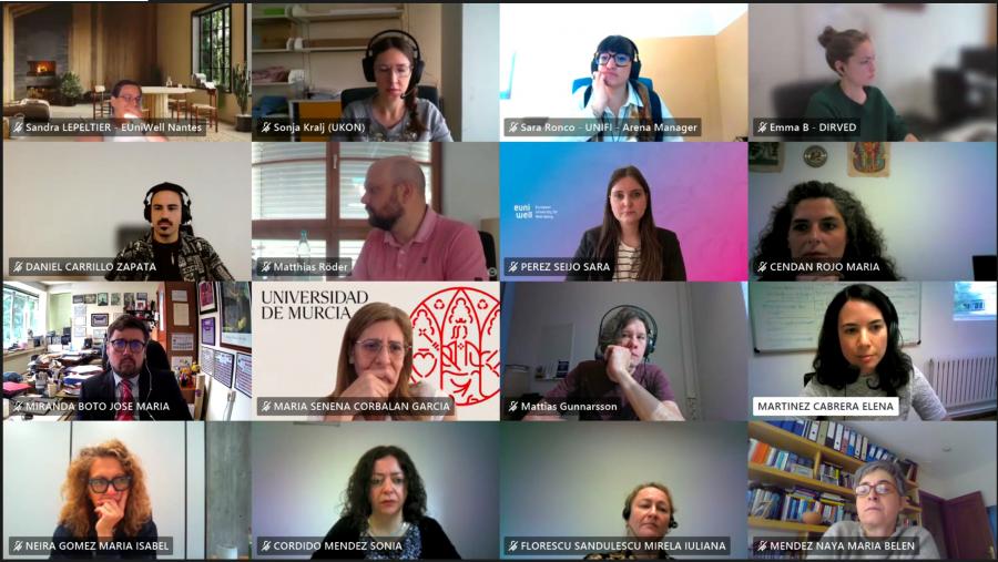 Participantes na reunión en liña para anunciar o inicio da actividade