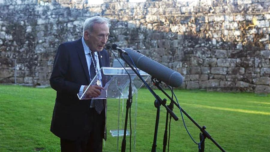Carlos Pajares nun momento da recepción do premio